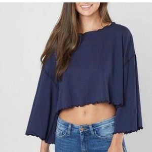We The Free scalloped crop top